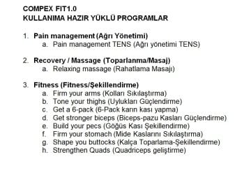 Compex Fit1.0 Kas Stimülatörü