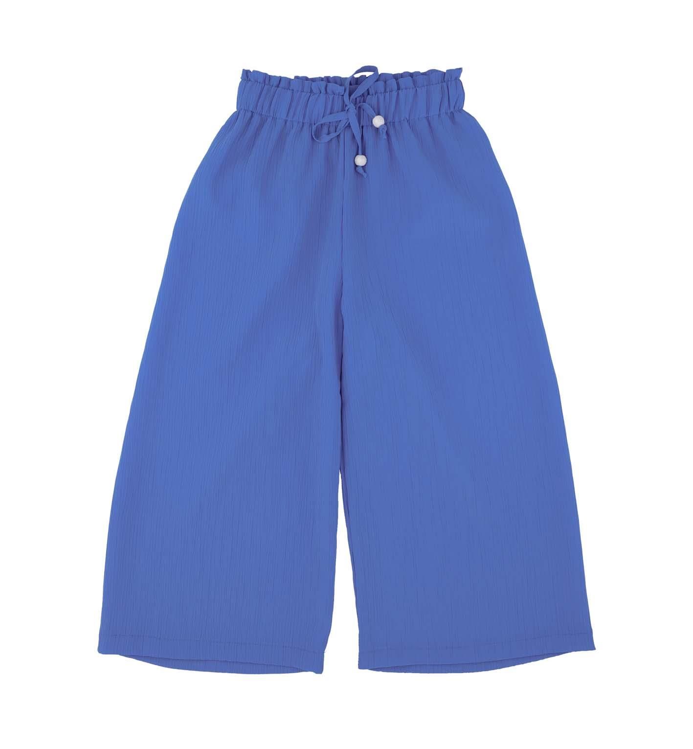 KIZ ÇOCUK BELİ LASTİKLİ BOL PAÇALI PANTOLON
