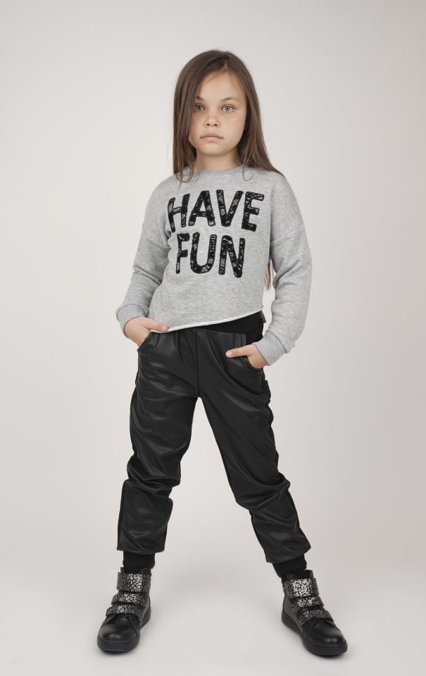 KIZ ÇOCUK ASİMETRİK SWEATSHIRT