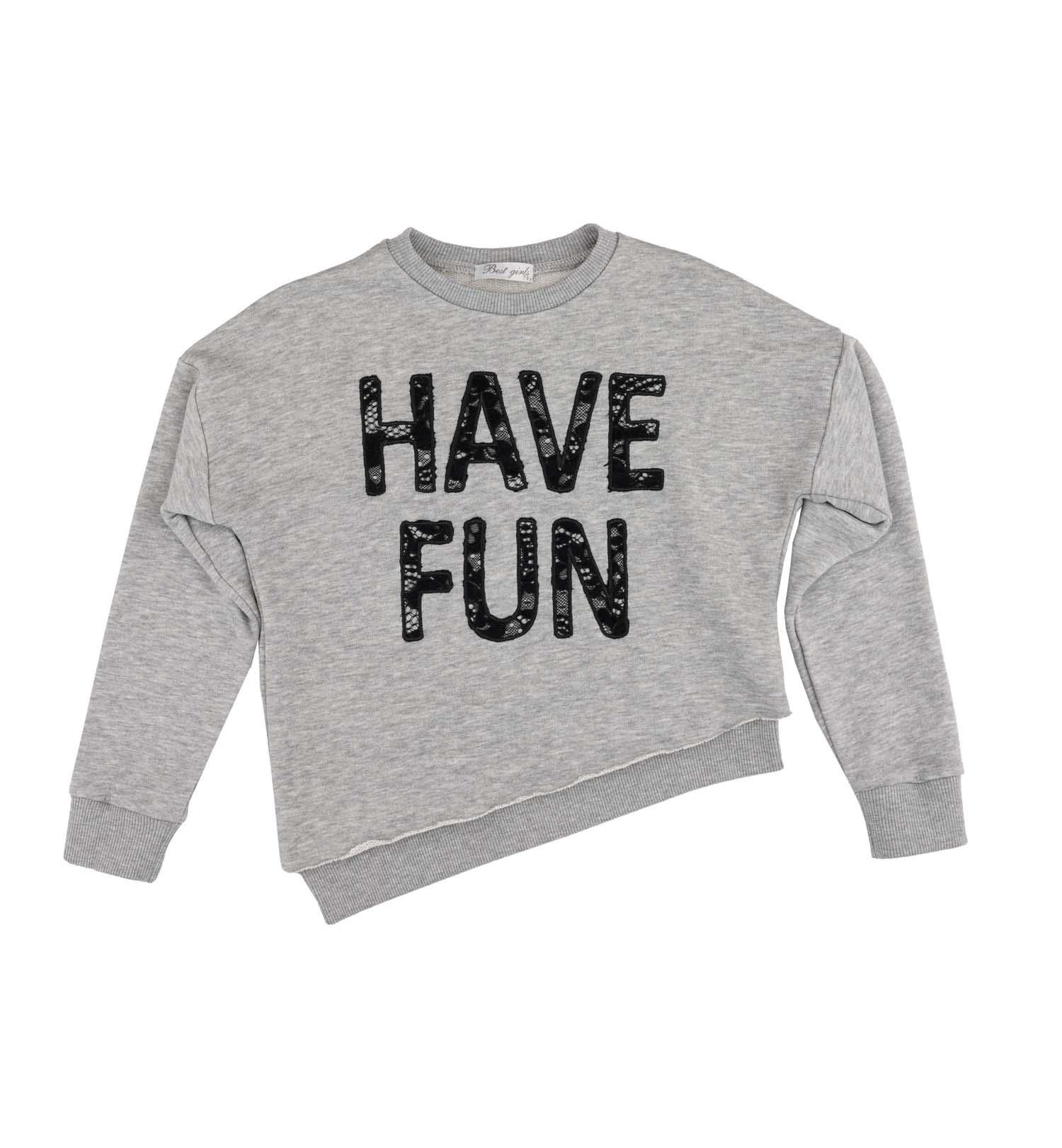 KIZ ÇOCUK ASİMETRİK SWEATSHIRT