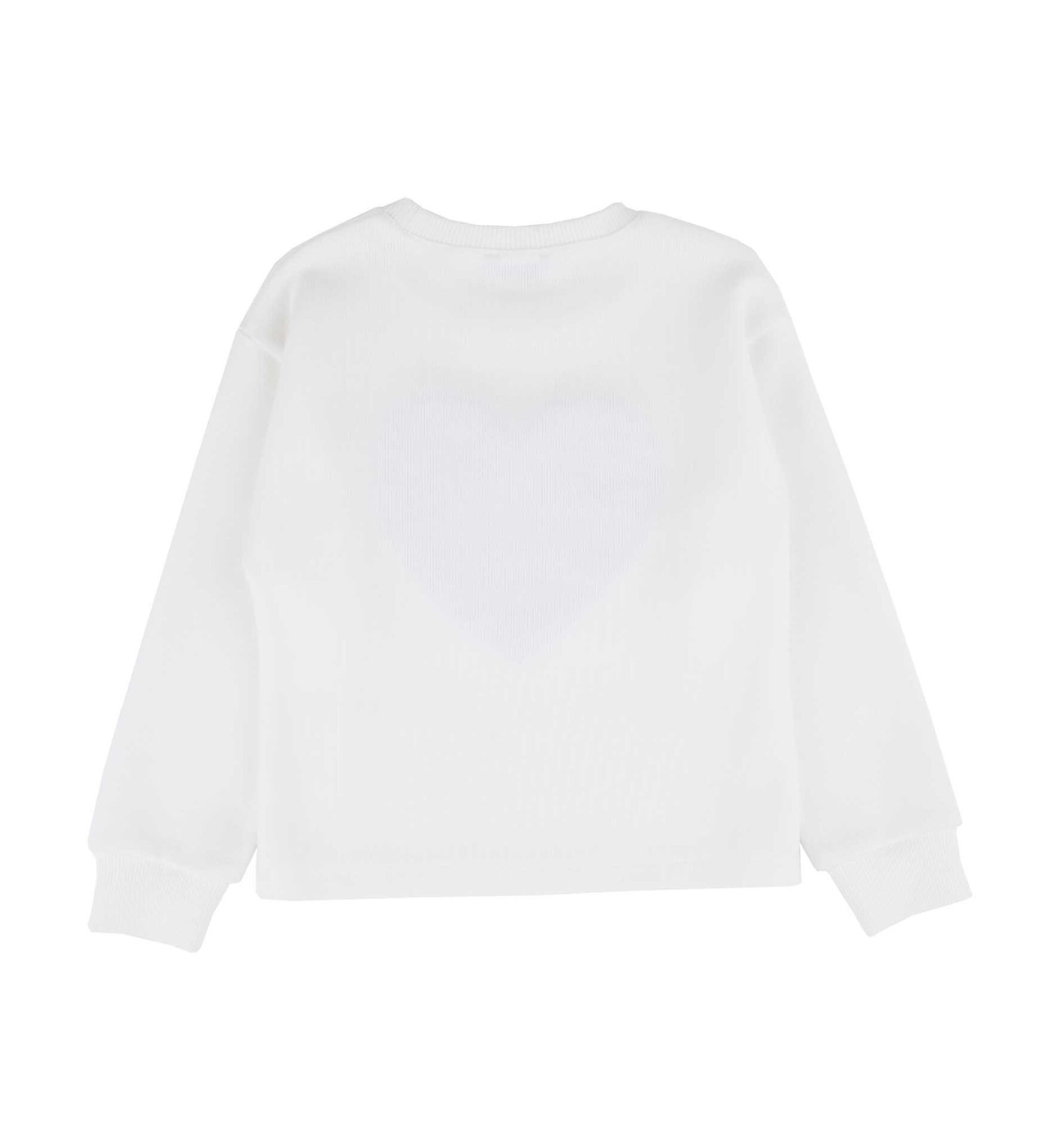 KIZ ÇOCUK KALP İŞLEMELİ SWEATSHIRT