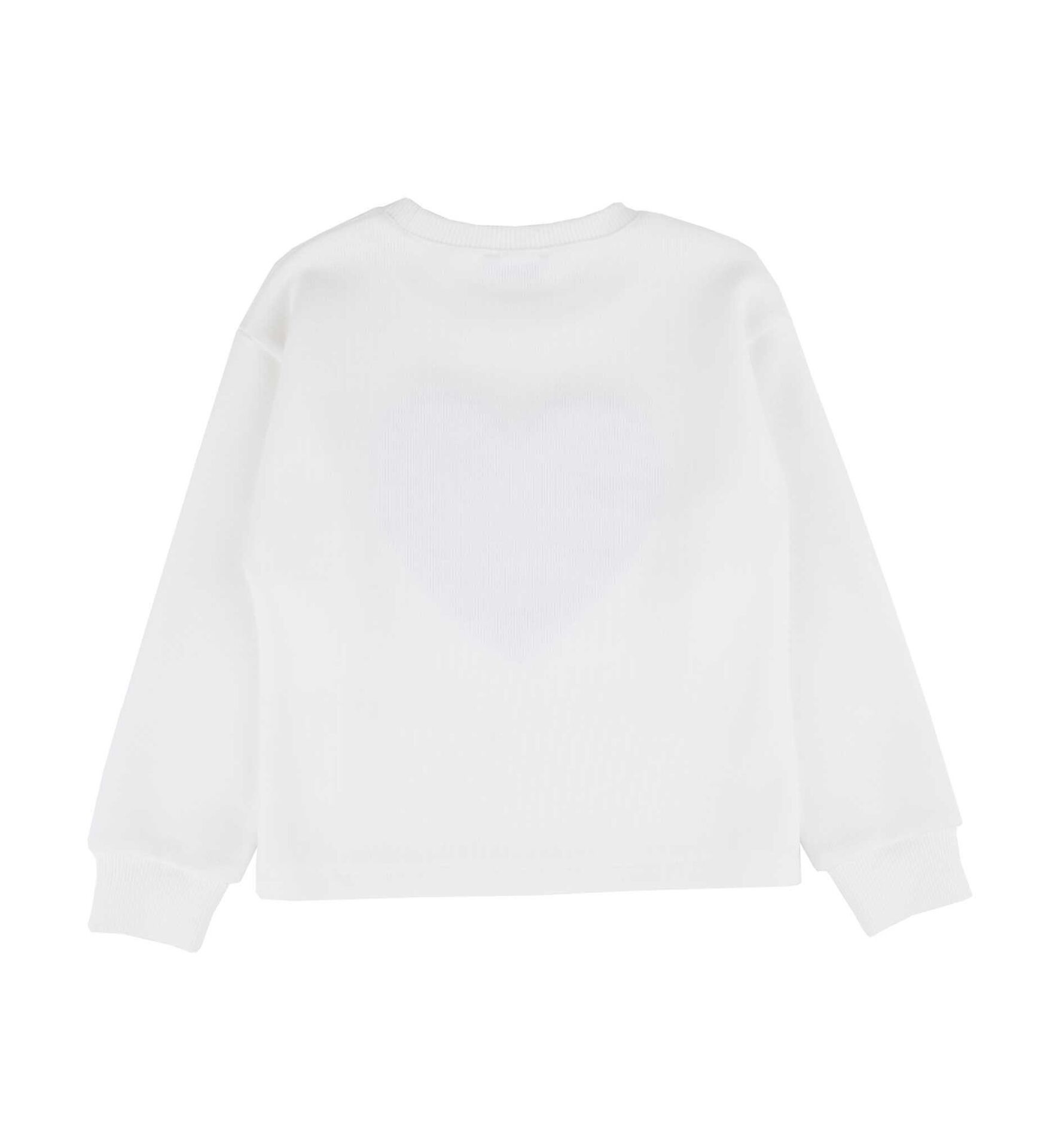 KIZ ÇOCUK KALP İŞLEMELİ SWEATSHIRT