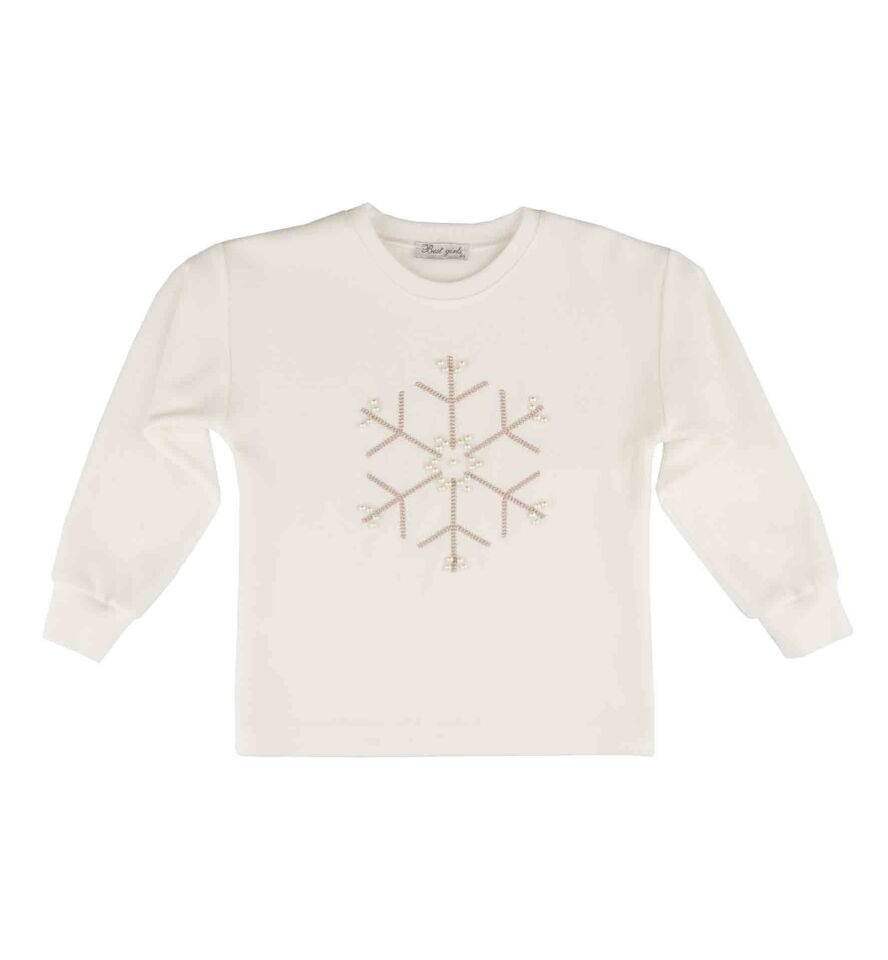 KIZ ÇOCUK KARTANESİ BASKILI SWEATSHIRT