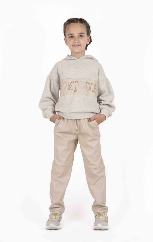 KIZ ÇOCUK KAPÜŞONLU SWEATSHIRT