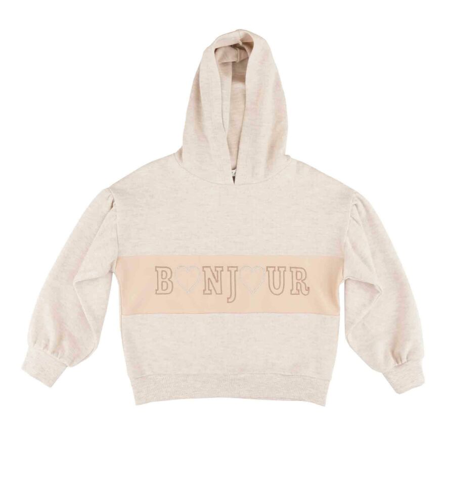 KIZ ÇOCUK KAPÜŞONLU SWEATSHIRT