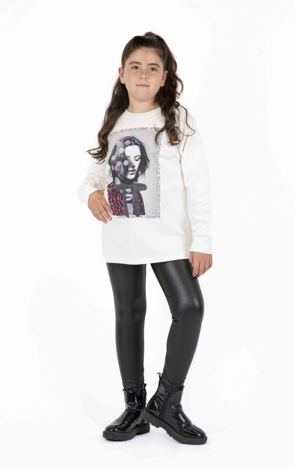 KIZ ÇOCUK BASKILI SWEATSHIRT