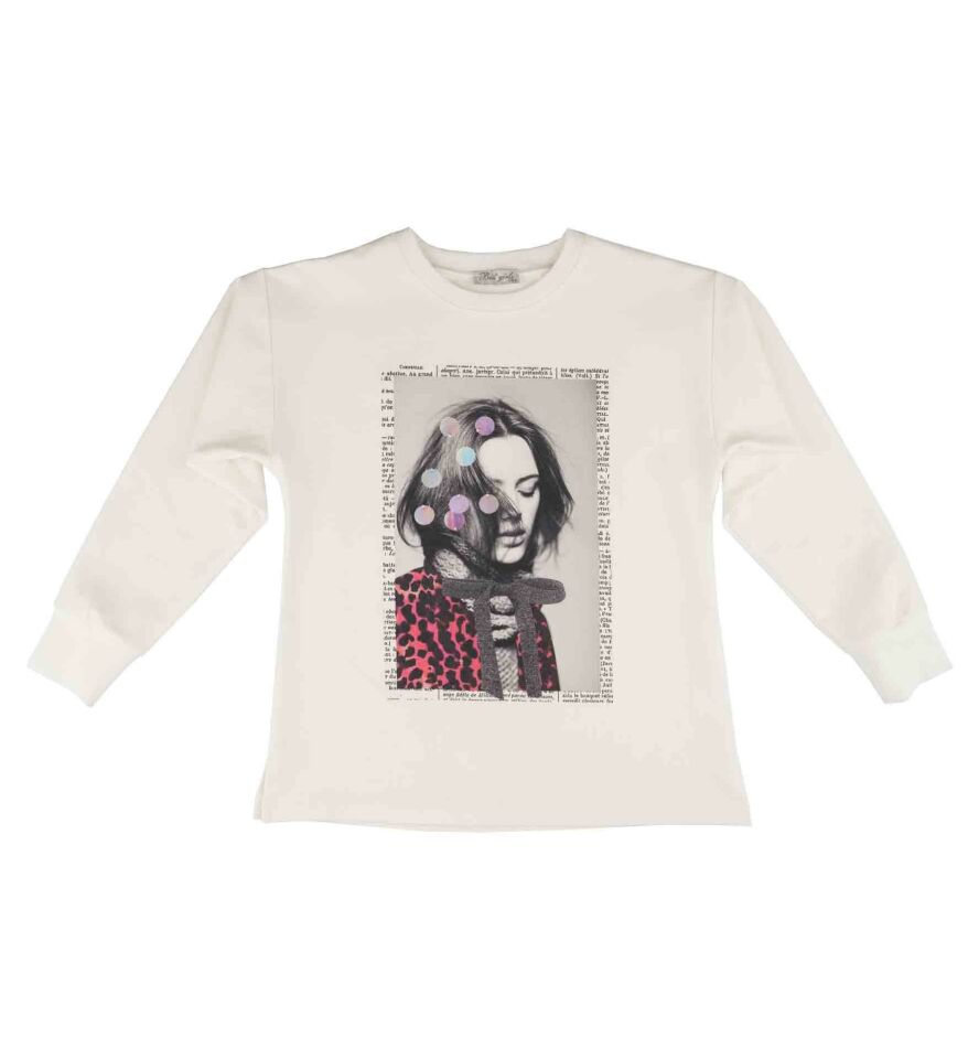 KIZ ÇOCUK BASKILI SWEATSHIRT