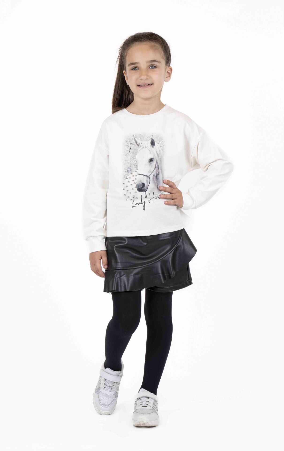 KIZ ÇOCUK BASKILI SWEATSHIRT