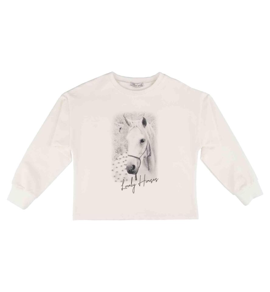 KIZ ÇOCUK BASKILI SWEATSHIRT