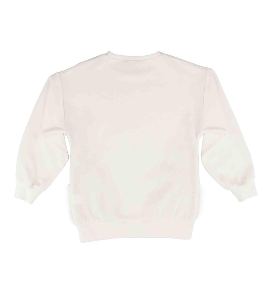 KIZ ÇOCUK PELUŞ CEPLİ SWEATSHIRT
