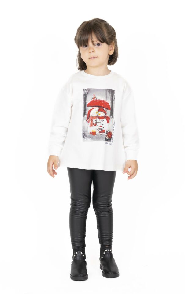 KIZ ÇOCUK BASKILI SWEATSHIRT
