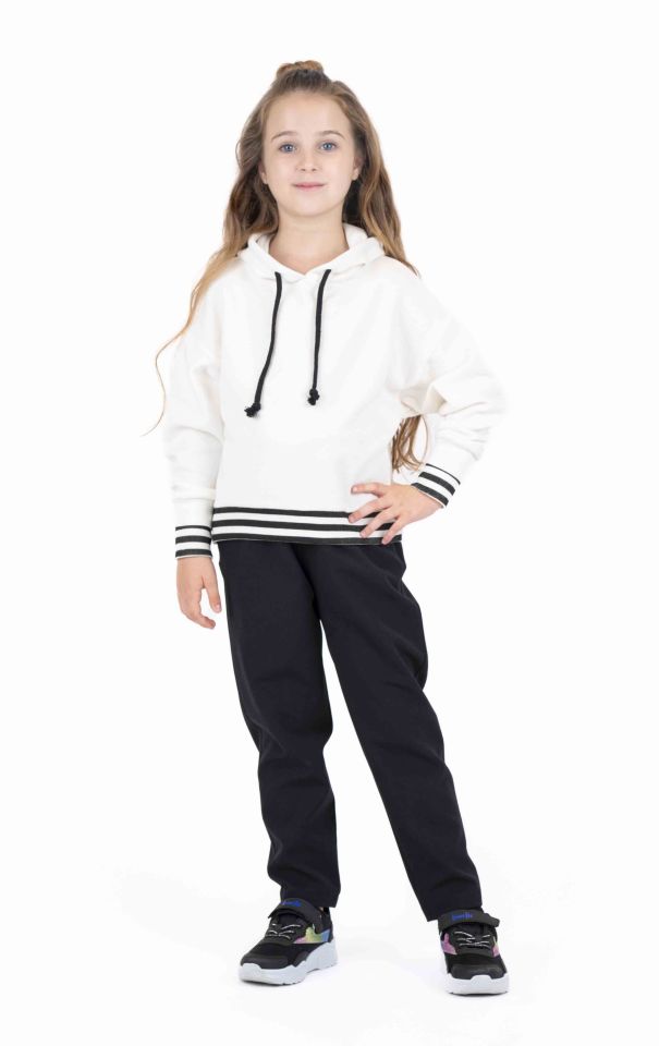 KIZ ÇOCUK KAPÜŞONLU SWEATSHIRT