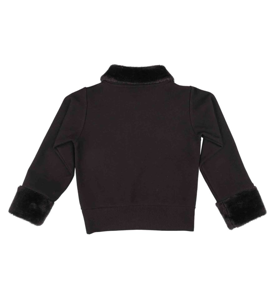 KIZ ÇOCUK PELUŞ DETAYLI SWEATSHIRT