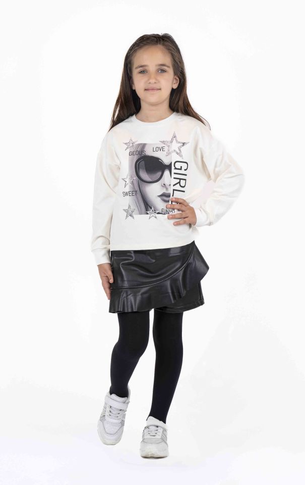 KIZ ÇOCUK BASKILI SWEATSHIRT