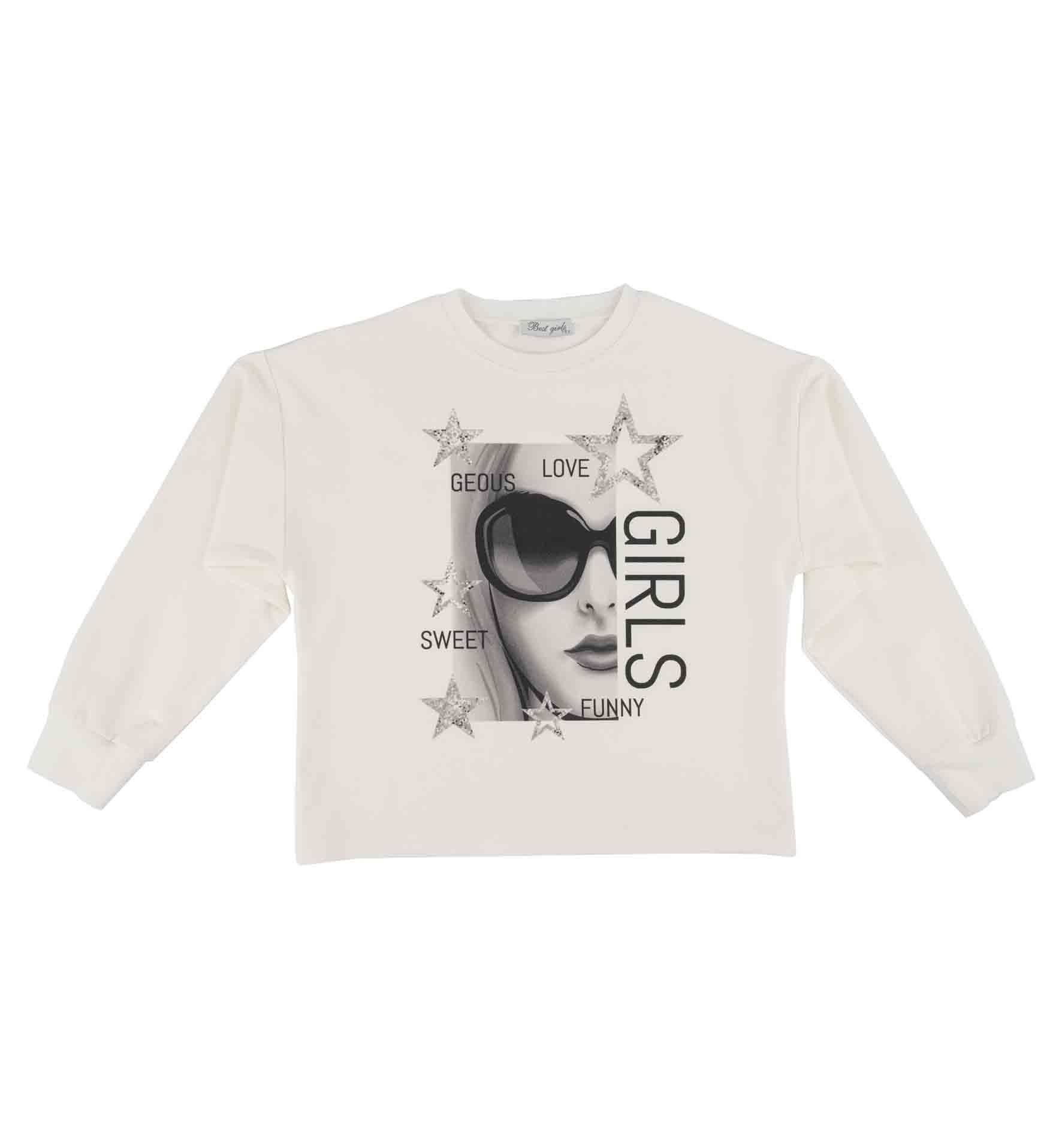 KIZ ÇOCUK BASKILI SWEATSHIRT