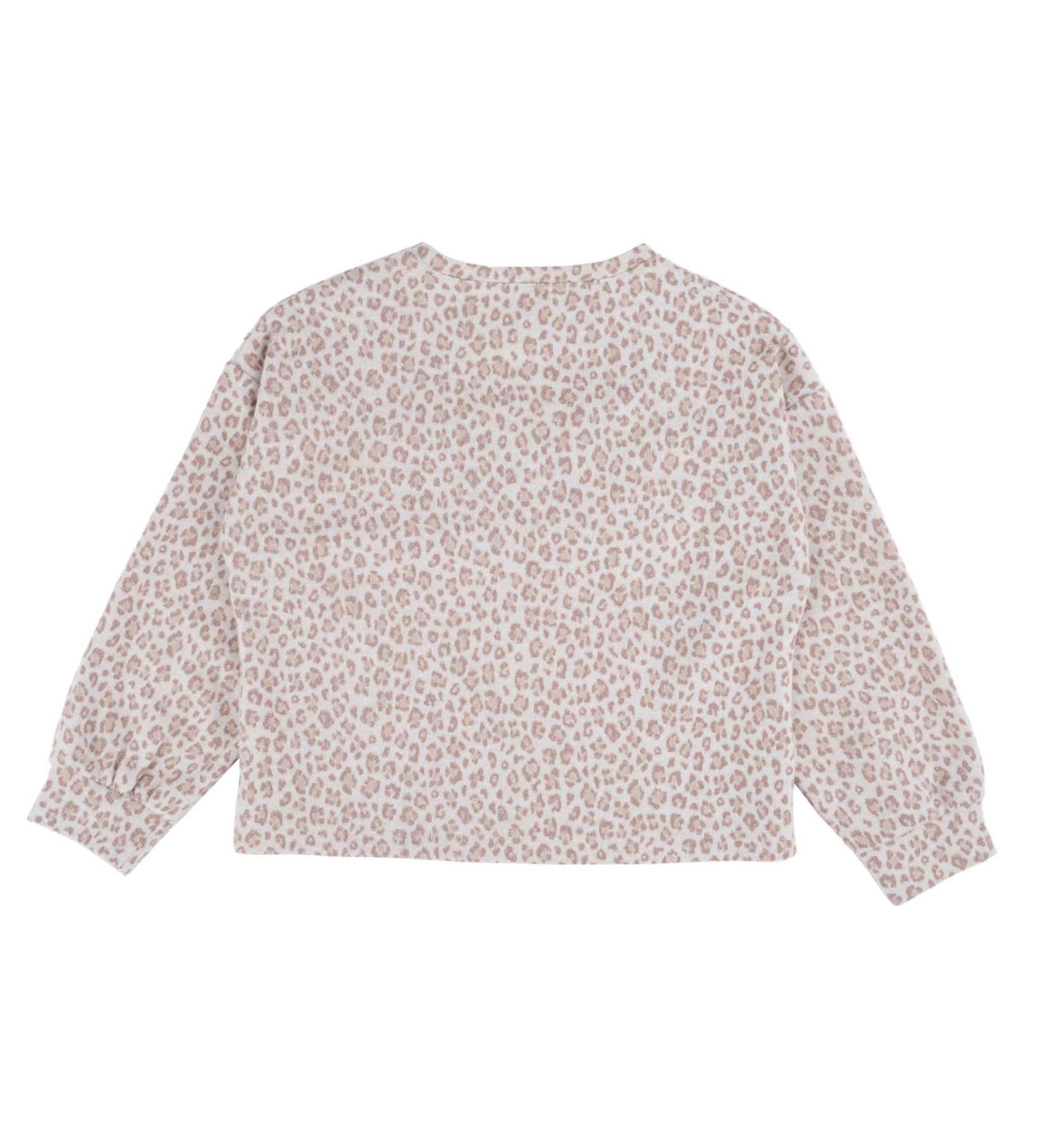 KIZ ÇOCUK UZUN KOLLU  LEOPAR DESENLİ SWEATSHIRT