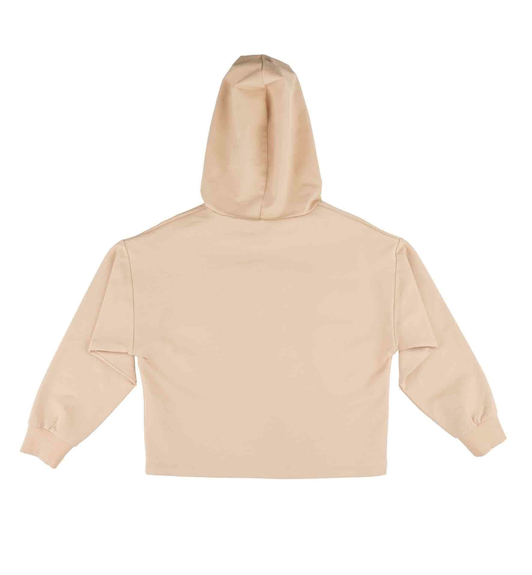 KIZ ÇOCUK BASKILI KAPÜŞONLU SWEATSHIRT