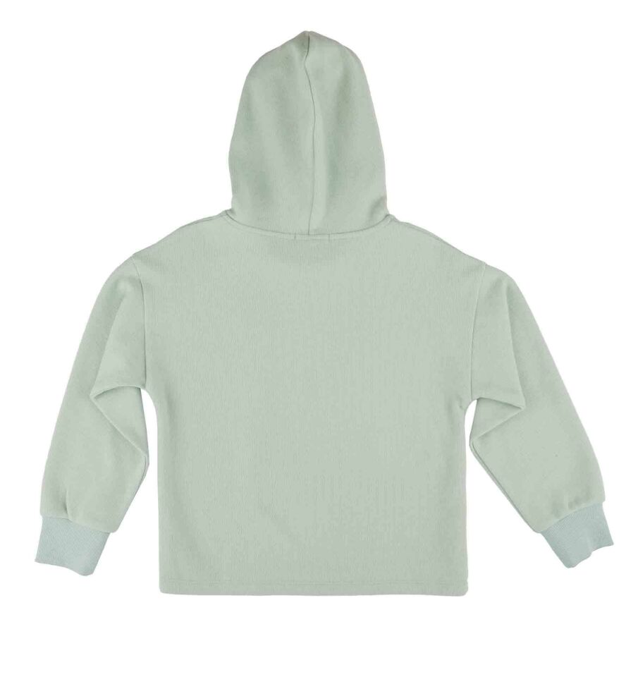 KIZ ÇOCUK SÜS İPLİ KAPÜŞONLU SWEATSHIRT