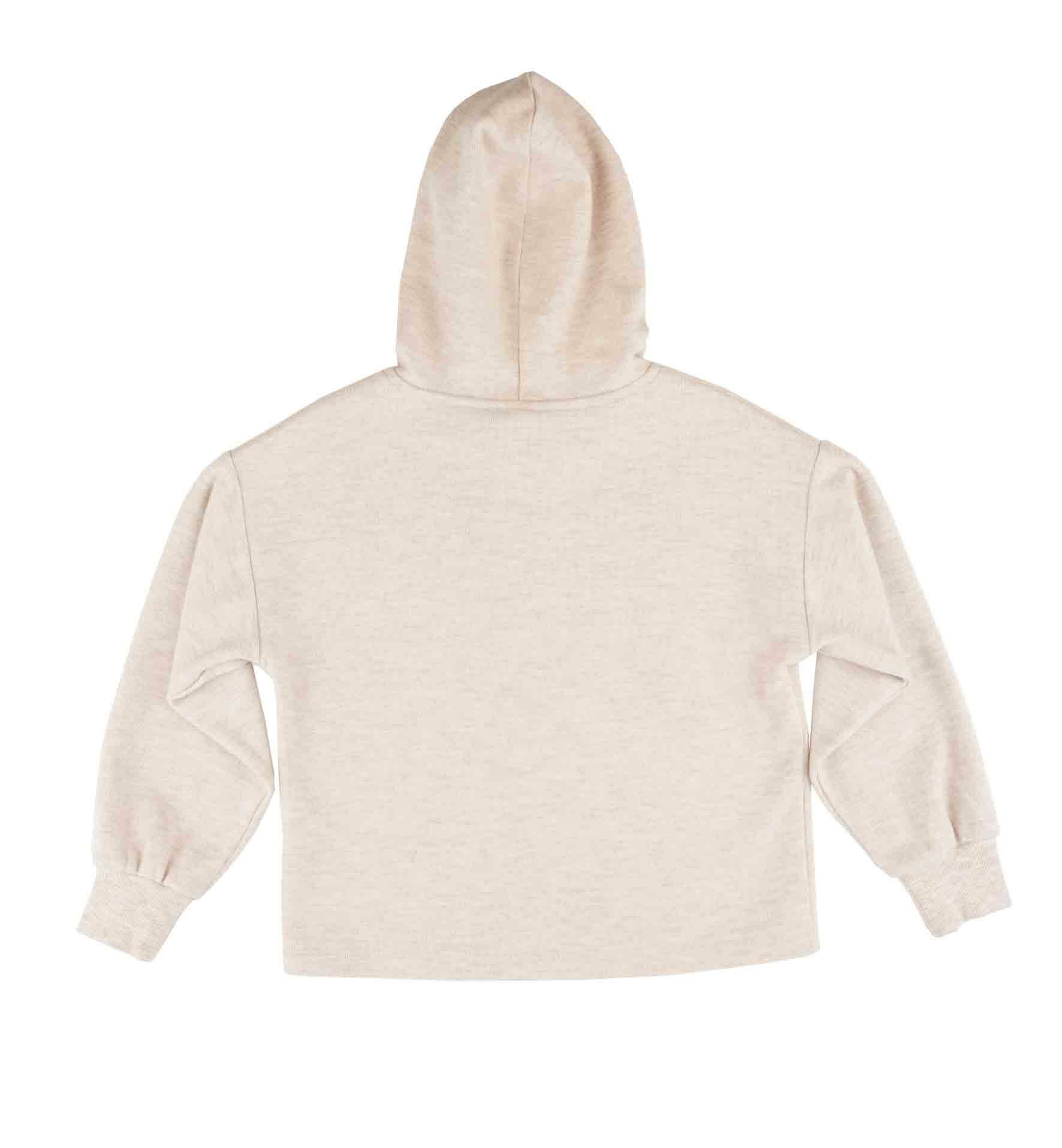 KIZ ÇOCUK SÜS İPLİ KAPÜŞONLU SWEATSHIRT