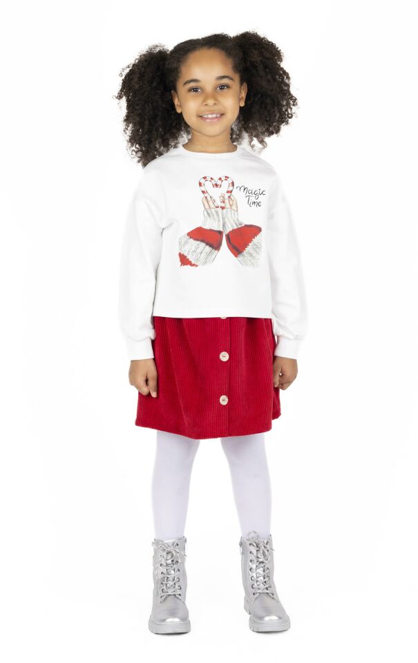 KIZ ÇOCUK BASKILI SWEATSHIRT