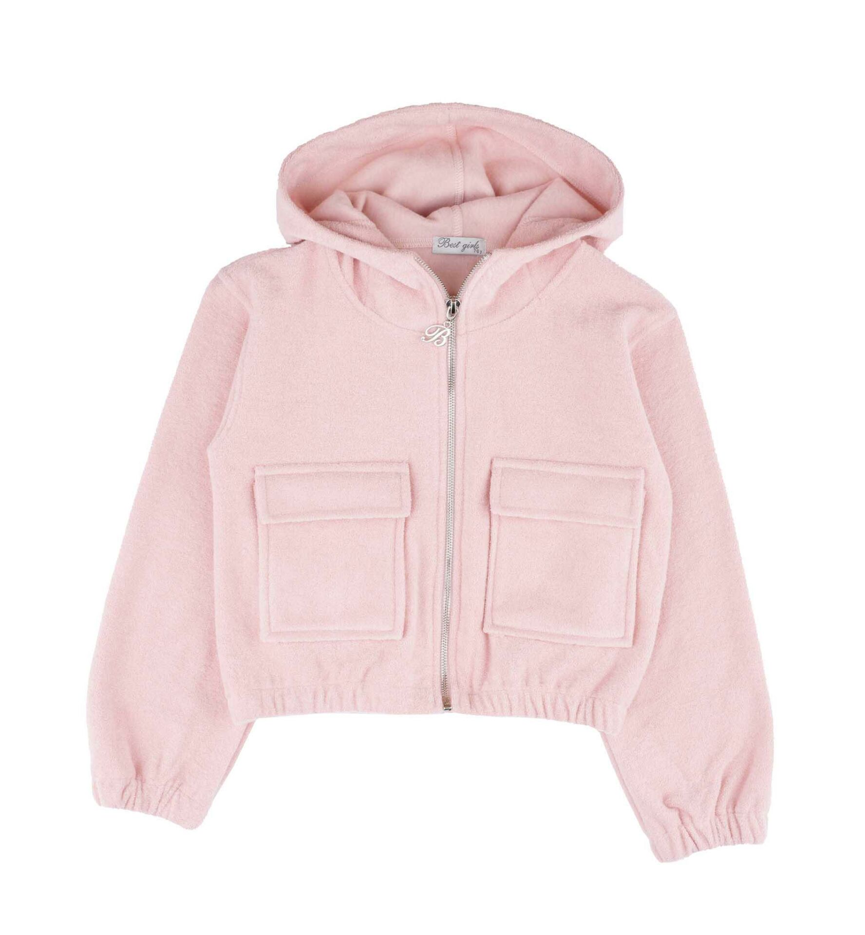 KIZ ÇOCUK KAPÜŞONLU FERMUARLI SWEATSHIRT