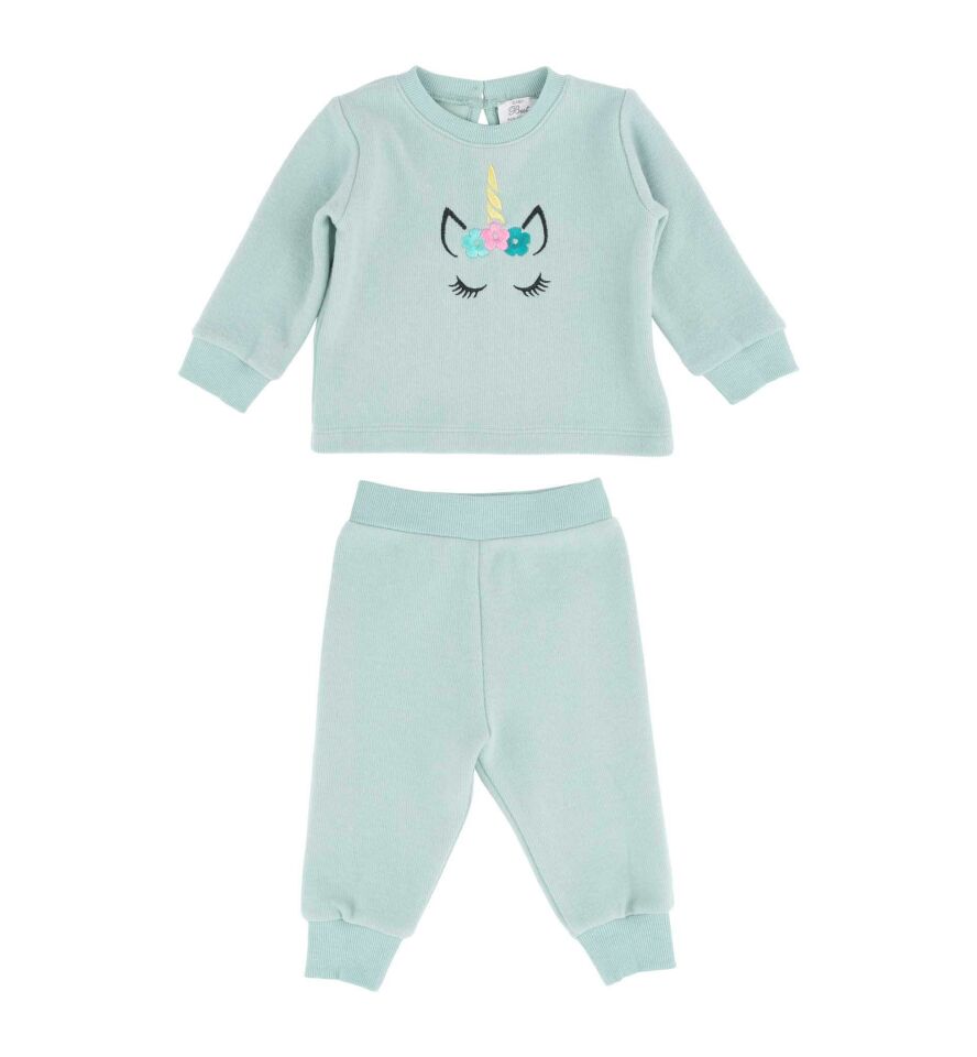 KIZ BEBEK EŞOFMAN TAKIM MİNT - 86