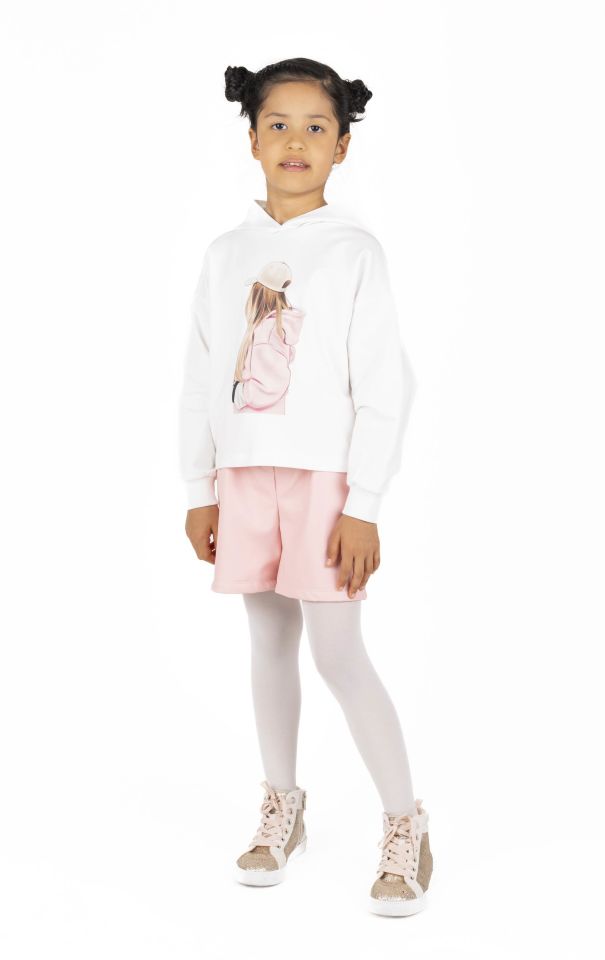 KIZ ÇOCUK KAPÜŞONLU SWEATSHIRT