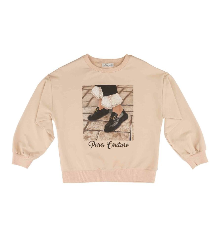 KIZ ÇOCUK BASKILI SWEATSHIRT