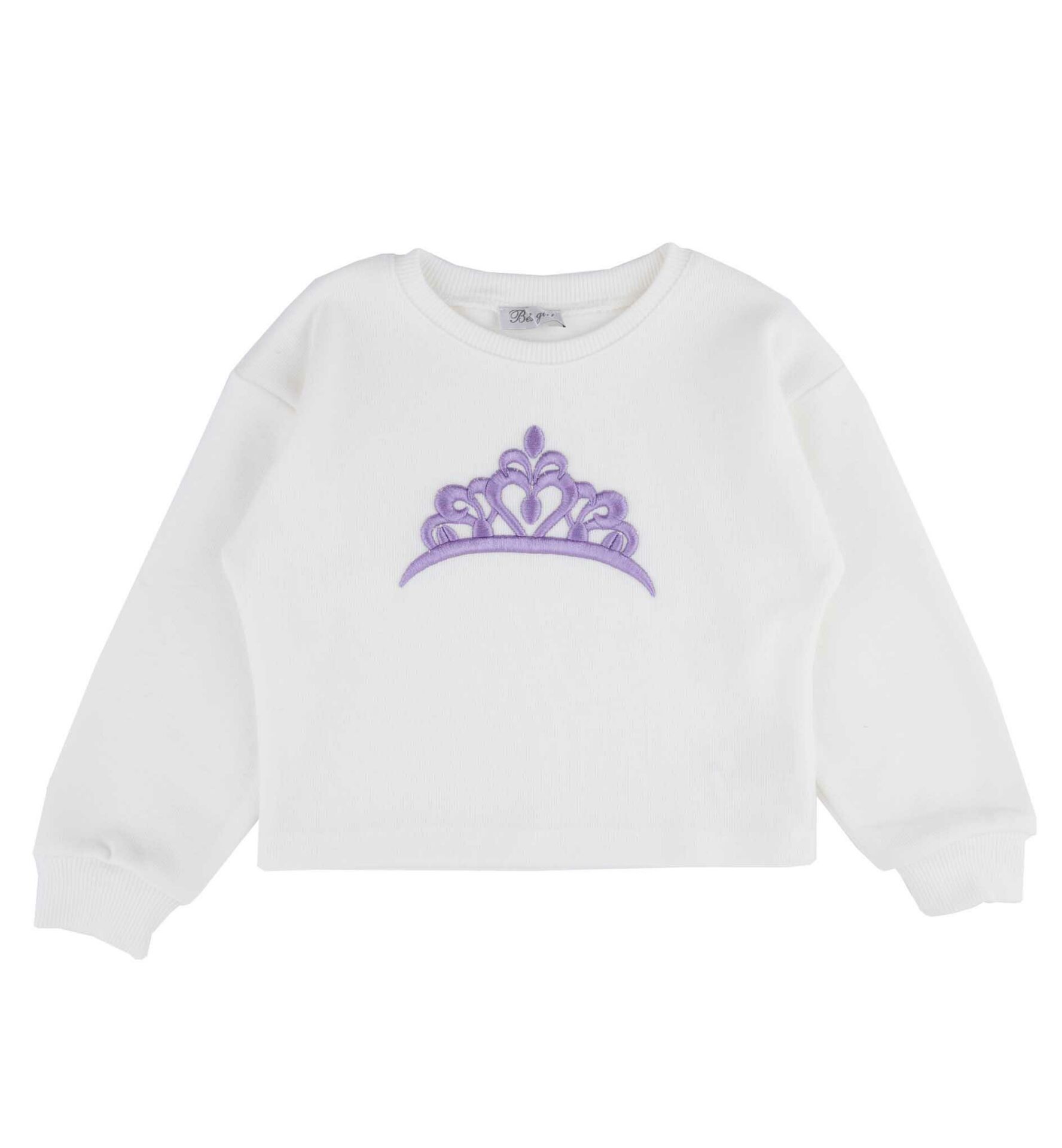 KIZ ÇOCUK İŞLEMELİ SWEATSHIRT
