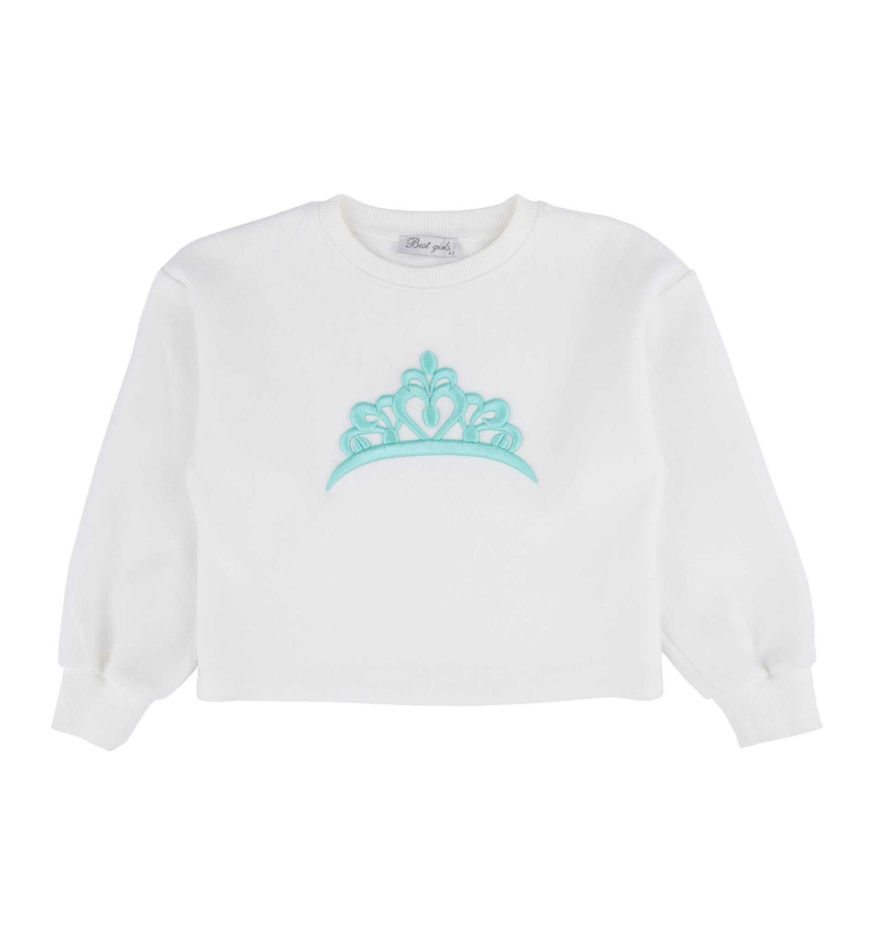 KIZ ÇOCUK İŞLEMELİ SWEATSHIRT