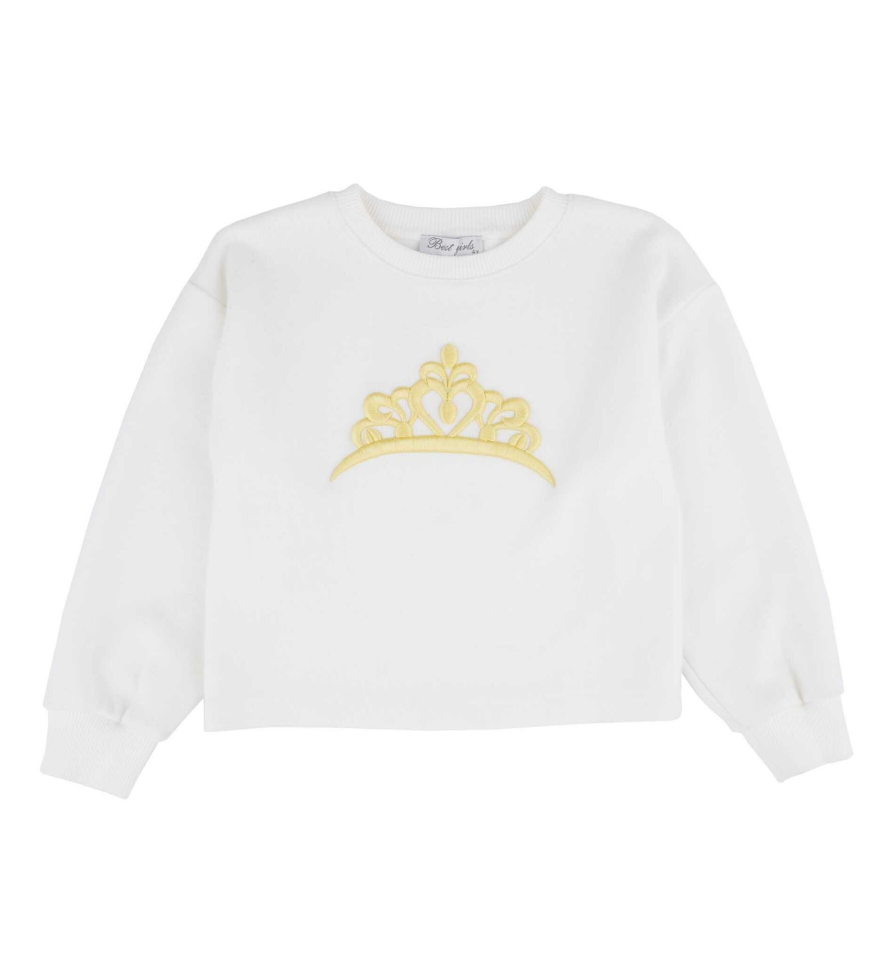 KIZ ÇOCUK İŞLEMELİ SWEATSHIRT
