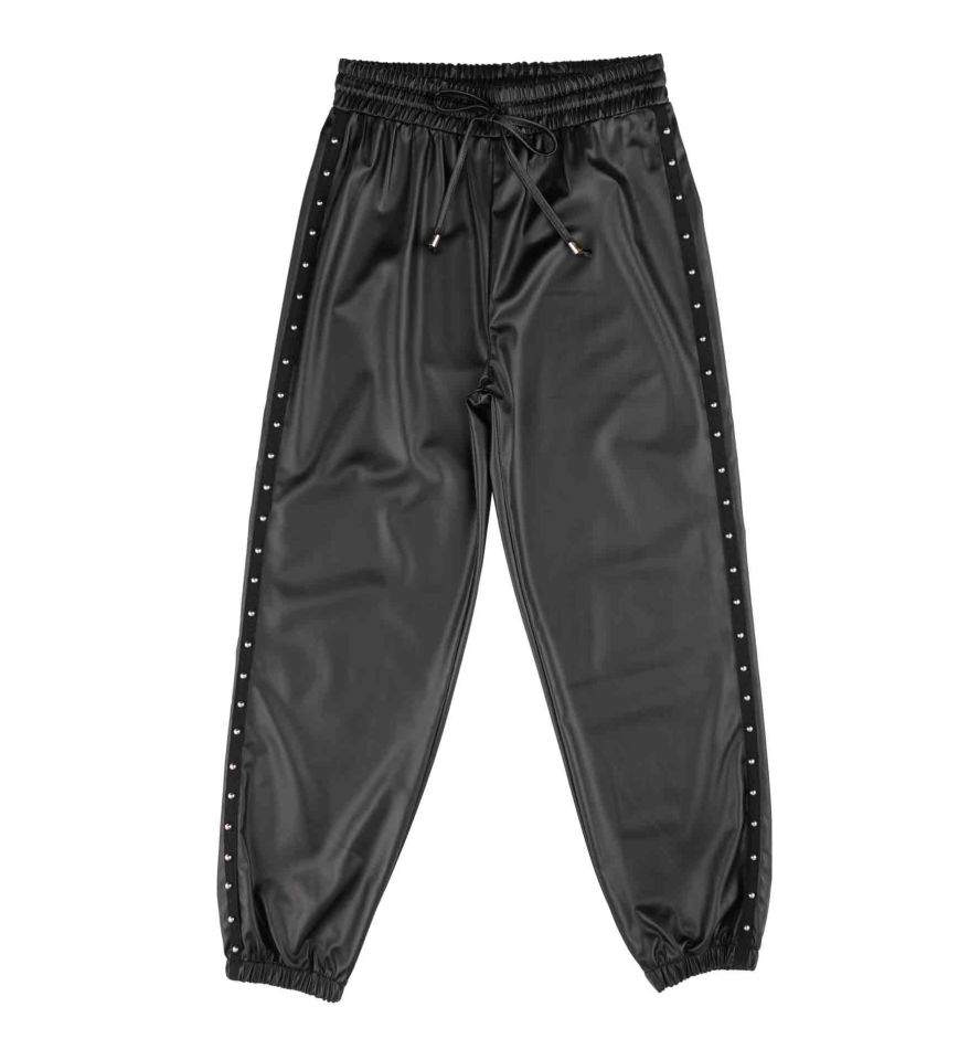 KIZ ÇOCUK DERİ JOGGER PANTOLON