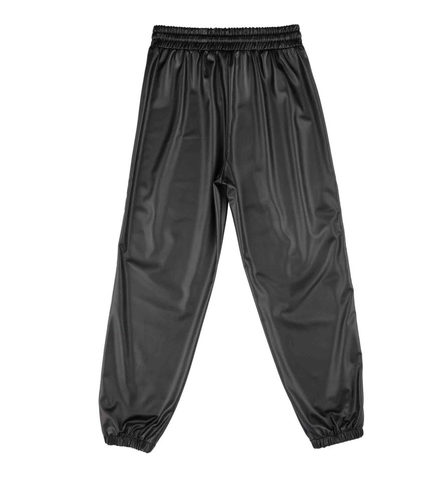 KIZ ÇOCUK DERİ JOGGER PANTOLON