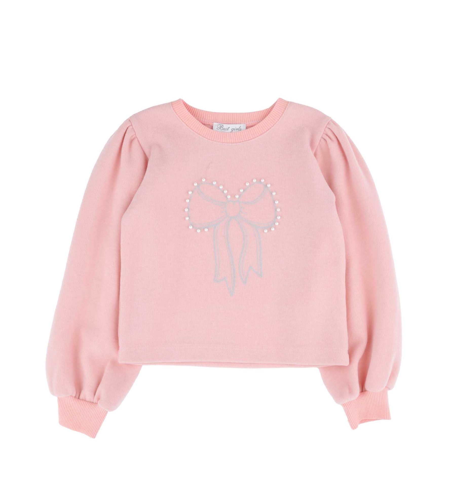 KIZ ÇOCUK İNCİLİ SWEATSHIRT