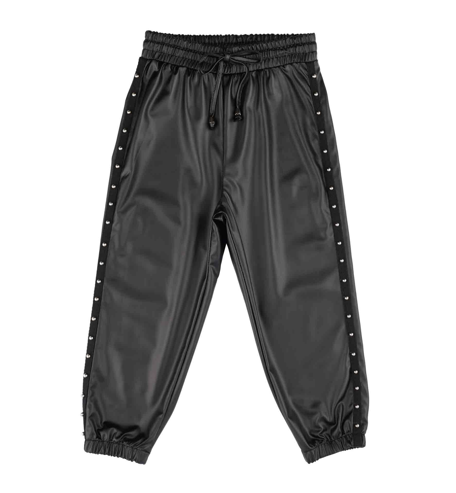 KIZ ÇOCUK DERİ JOGGER PANTOLON