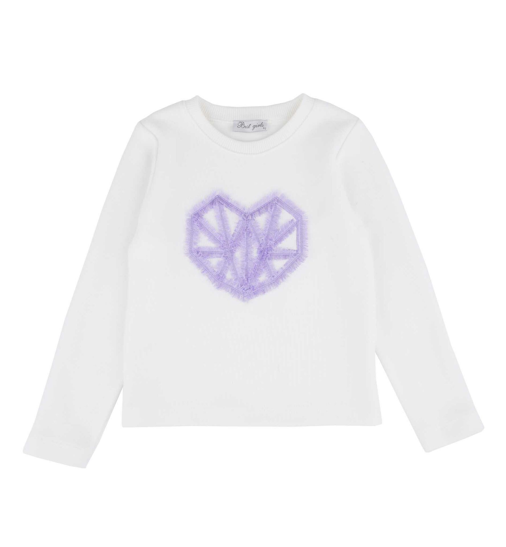 KIZ ÇOCUK İŞLEMELİ SWEATSHIRT
