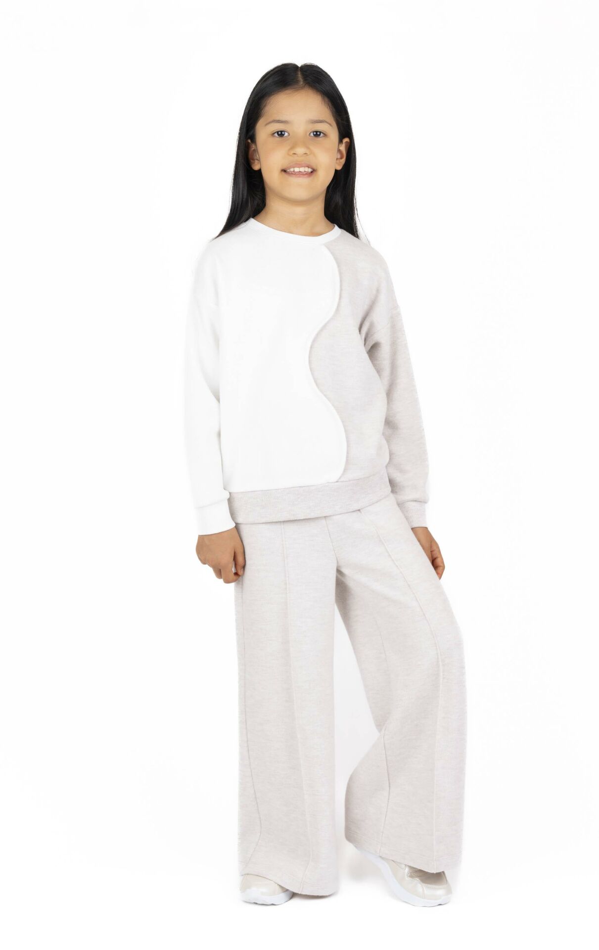 KIZ ÇOCUK ÇİFT RENKLİ SWEATSHIRT