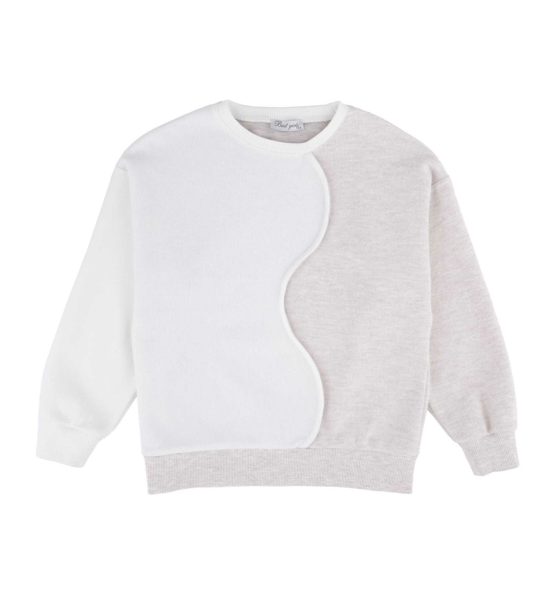 KIZ ÇOCUK ÇİFT RENKLİ SWEATSHIRT