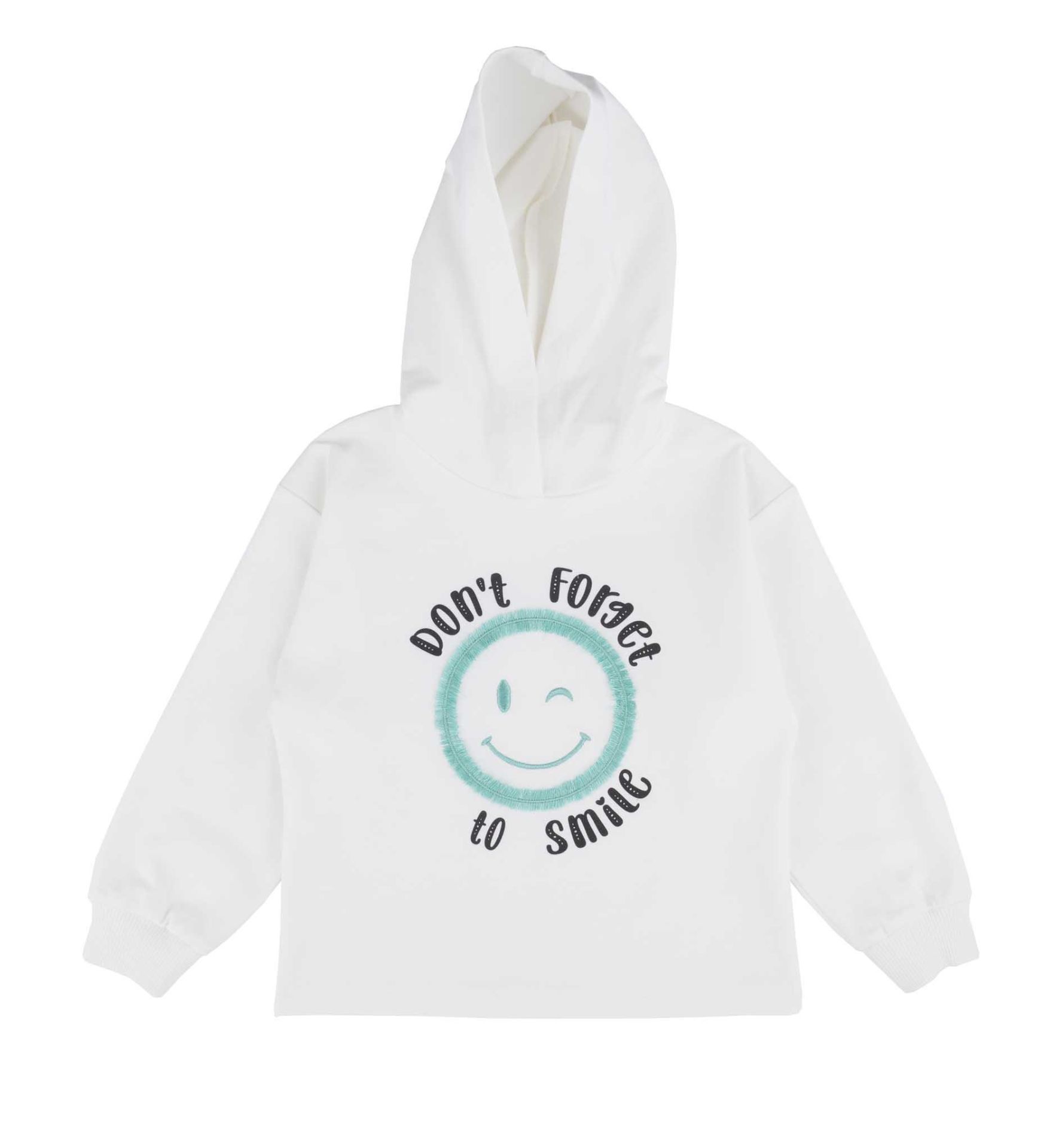 KIZ ÇOCUK TAŞLI KAPÜŞONLU SWEATSHIRT