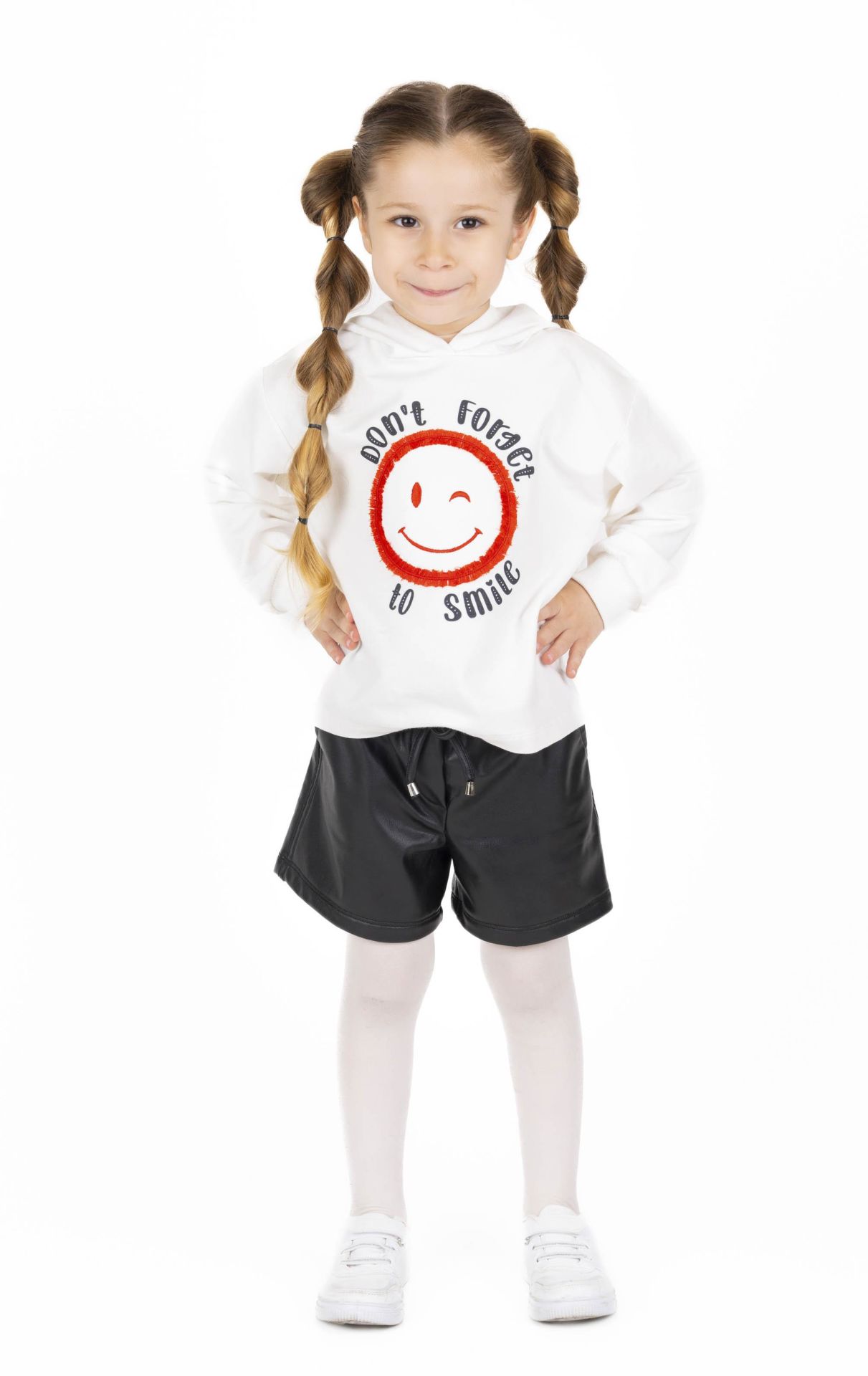 KIZ ÇOCUK TAŞLI KAPÜŞONLU SWEATSHIRT