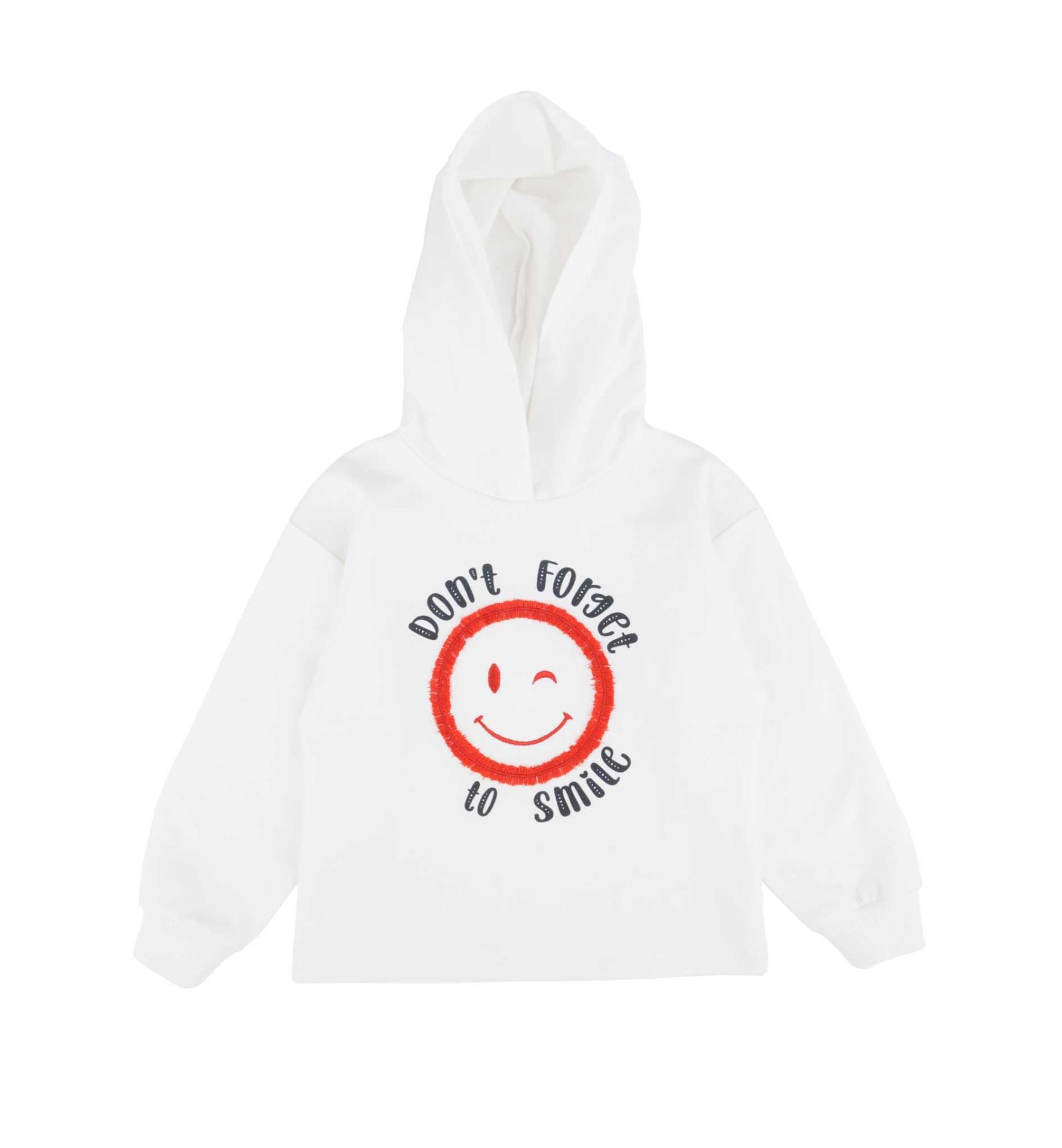 KIZ ÇOCUK TAŞLI KAPÜŞONLU SWEATSHIRT