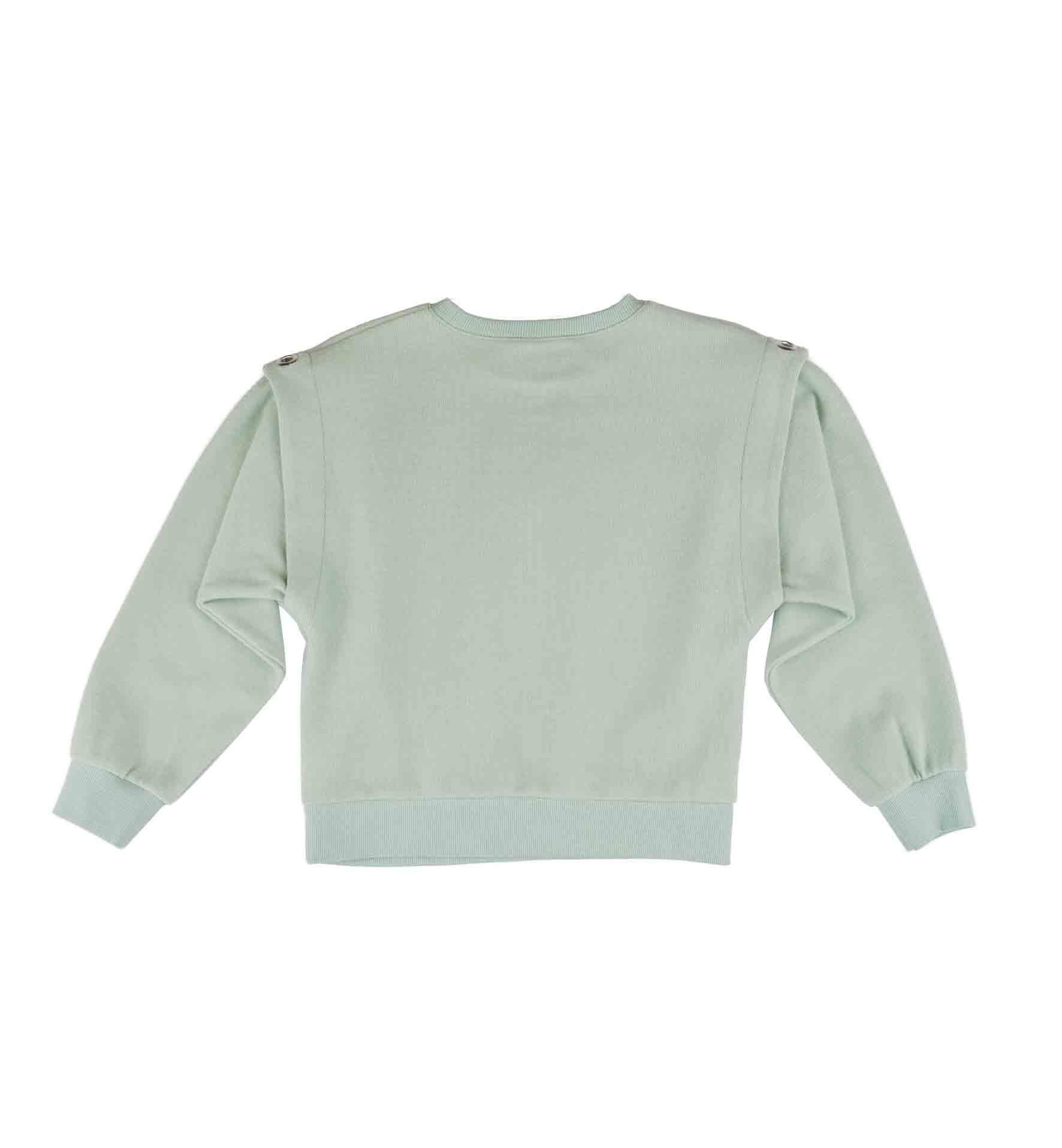 KIZ ÇOCUK KUŞGÖZÜ DETAYLI SWEATSHIRT