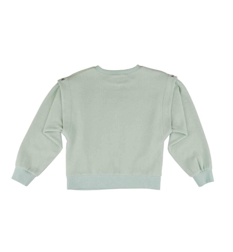 KIZ ÇOCUK KUŞGÖZÜ DETAYLI SWEATSHIRT