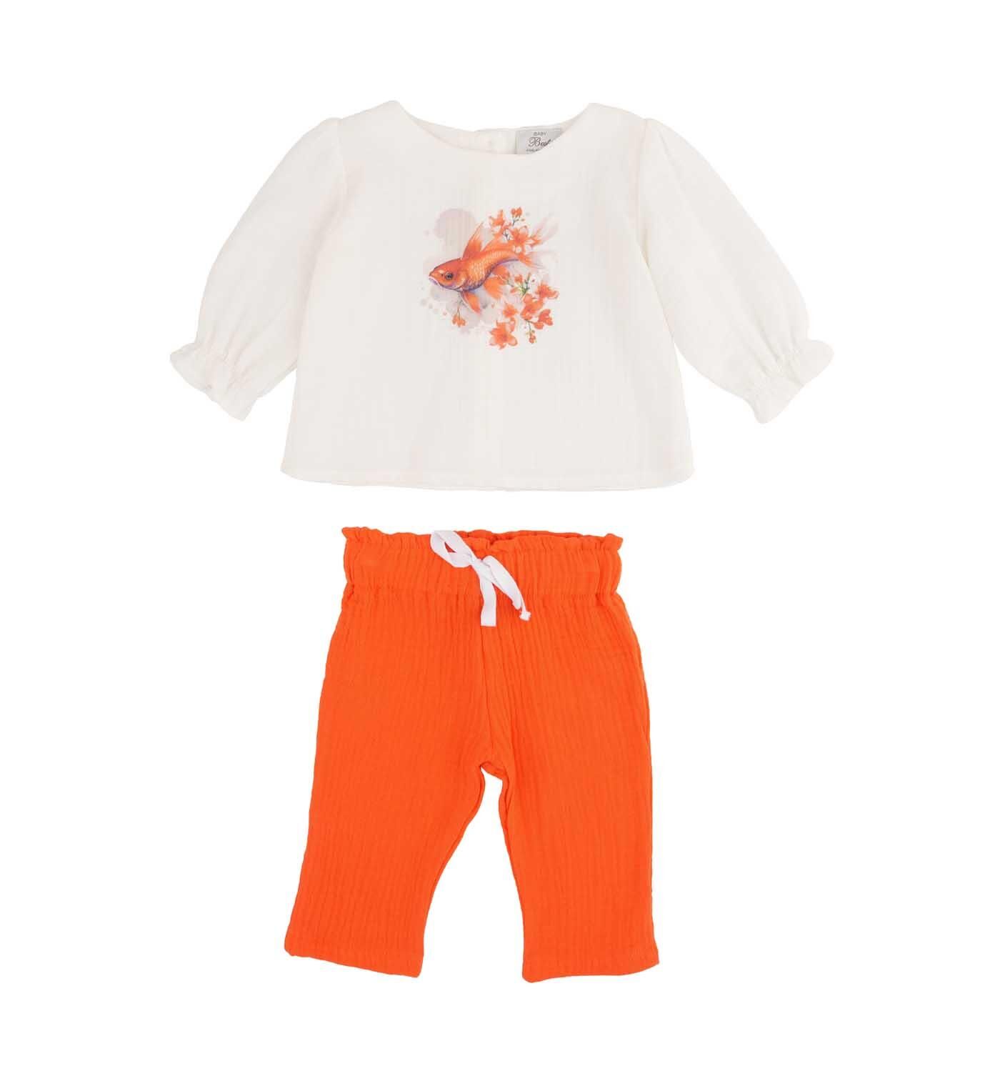 KIZ BEBEK 2'Lİ PANTOLON-BLUZ TAKIM