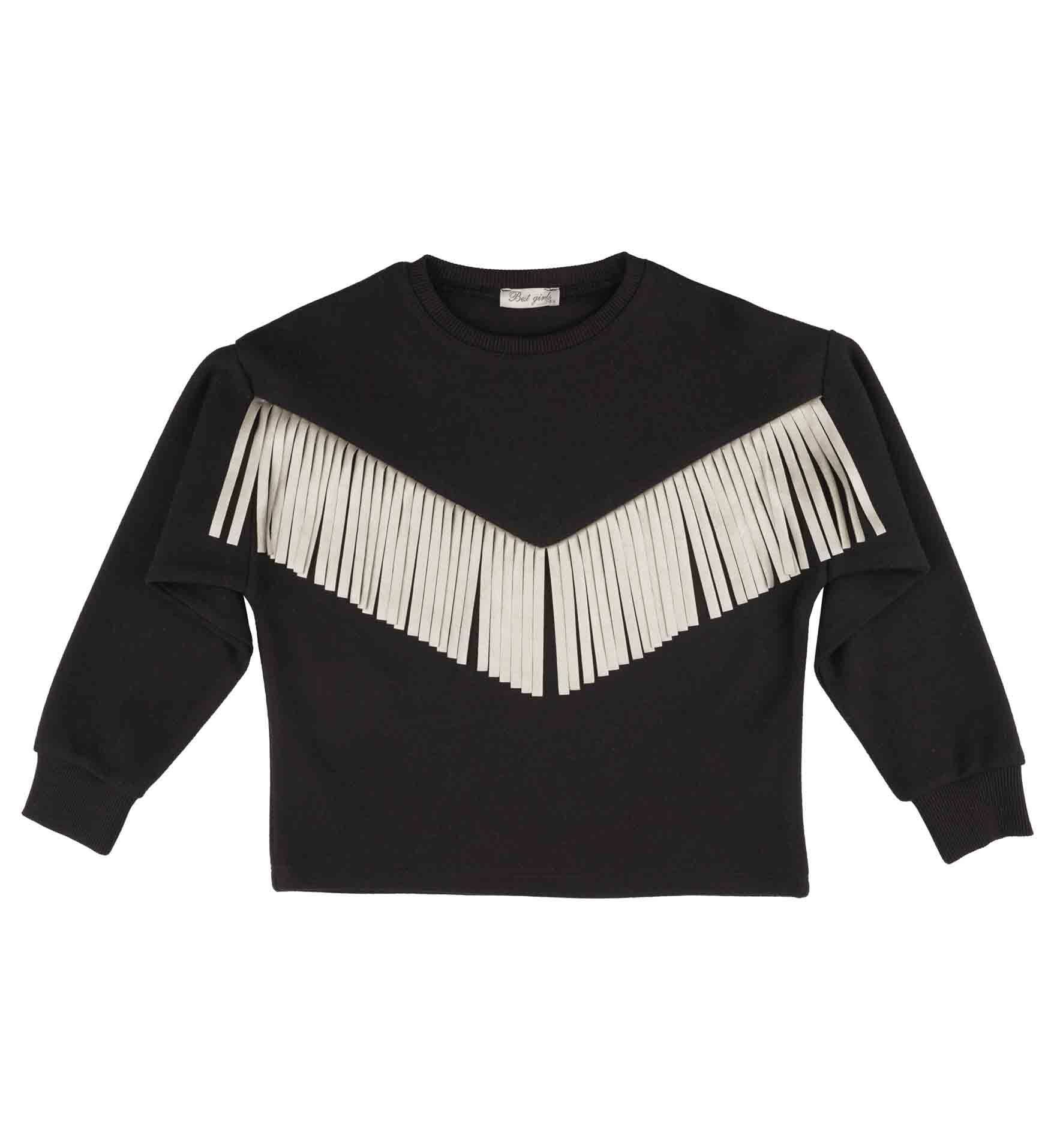 KIZ ÇOCUK PÜSKÜL DETAYLI SWEATSHIRT