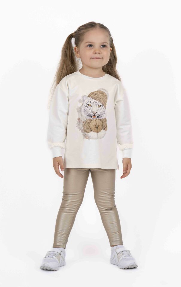 KIZ ÇOCUK BASKILI SWEATSHIRT