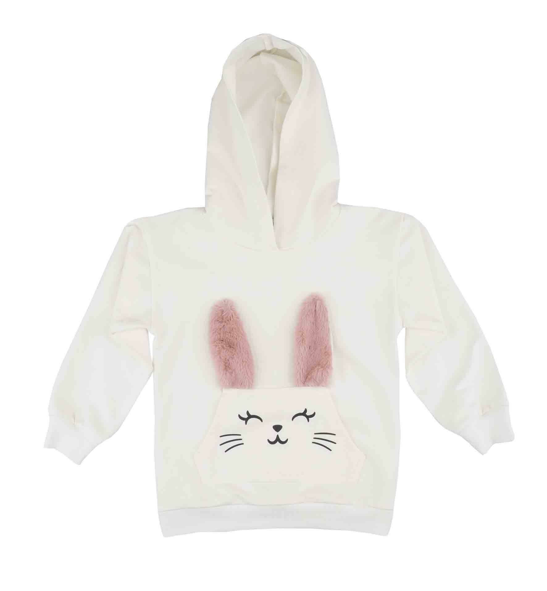 KIZ ÇOCUK KANGURU CEPLİ SWEATSHIRT