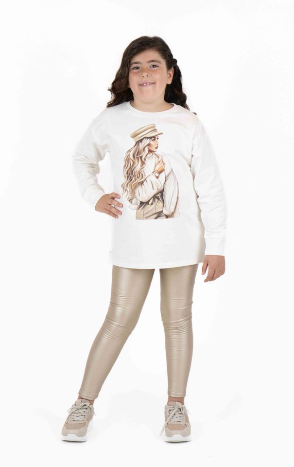KIZ ÇOCUK BASKILI SWEATSHIRT