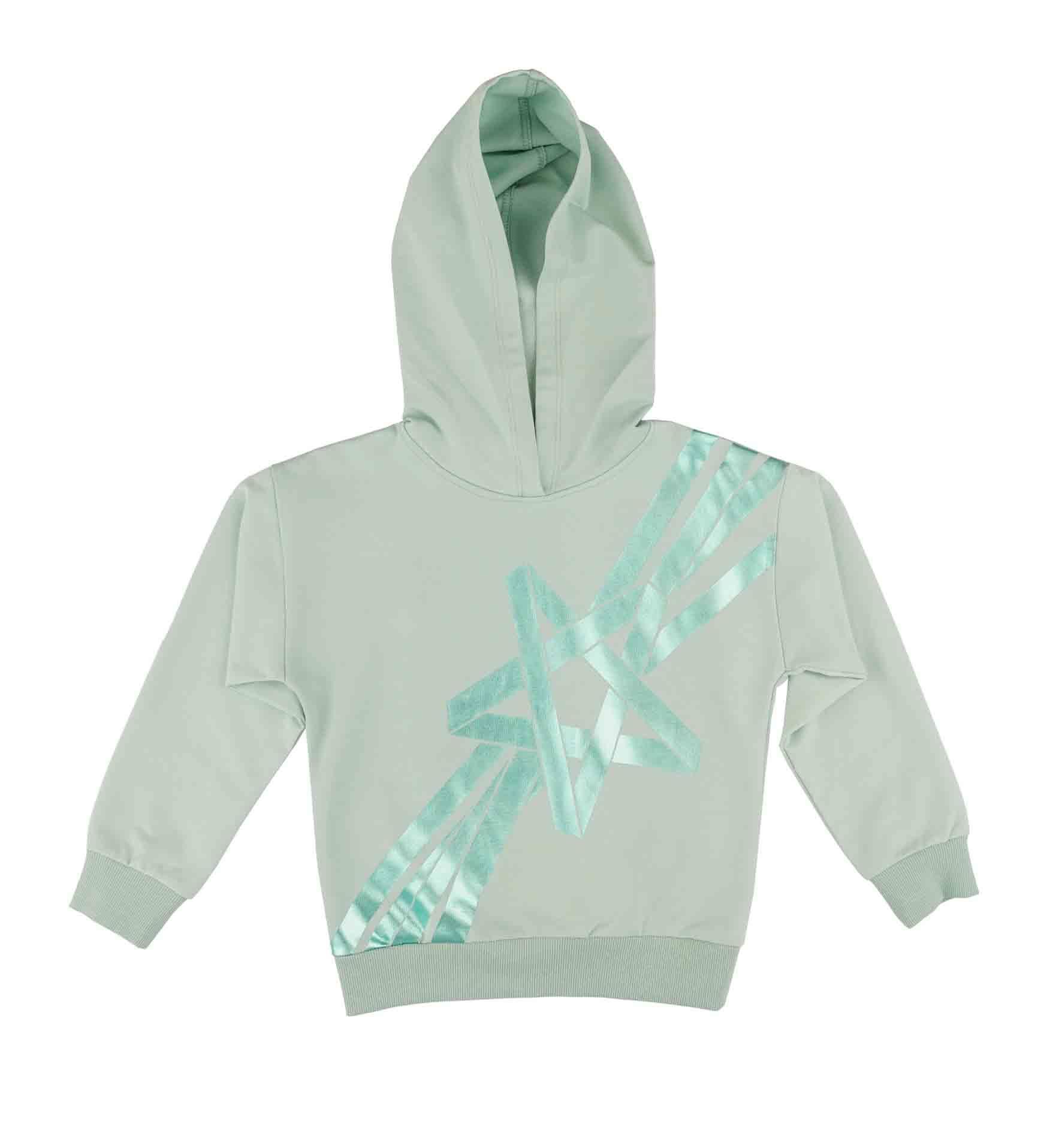 KIZ ÇOCUK HOLOGRAM BASKILI SWEATSHIRT