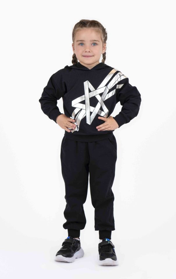KIZ ÇOCUK HOLOGRAM BASKILI SWEATSHIRT